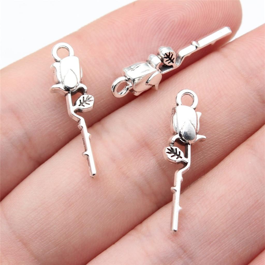 Charms Rose Lotus Pendants Wedding Jewelry Findings QC107