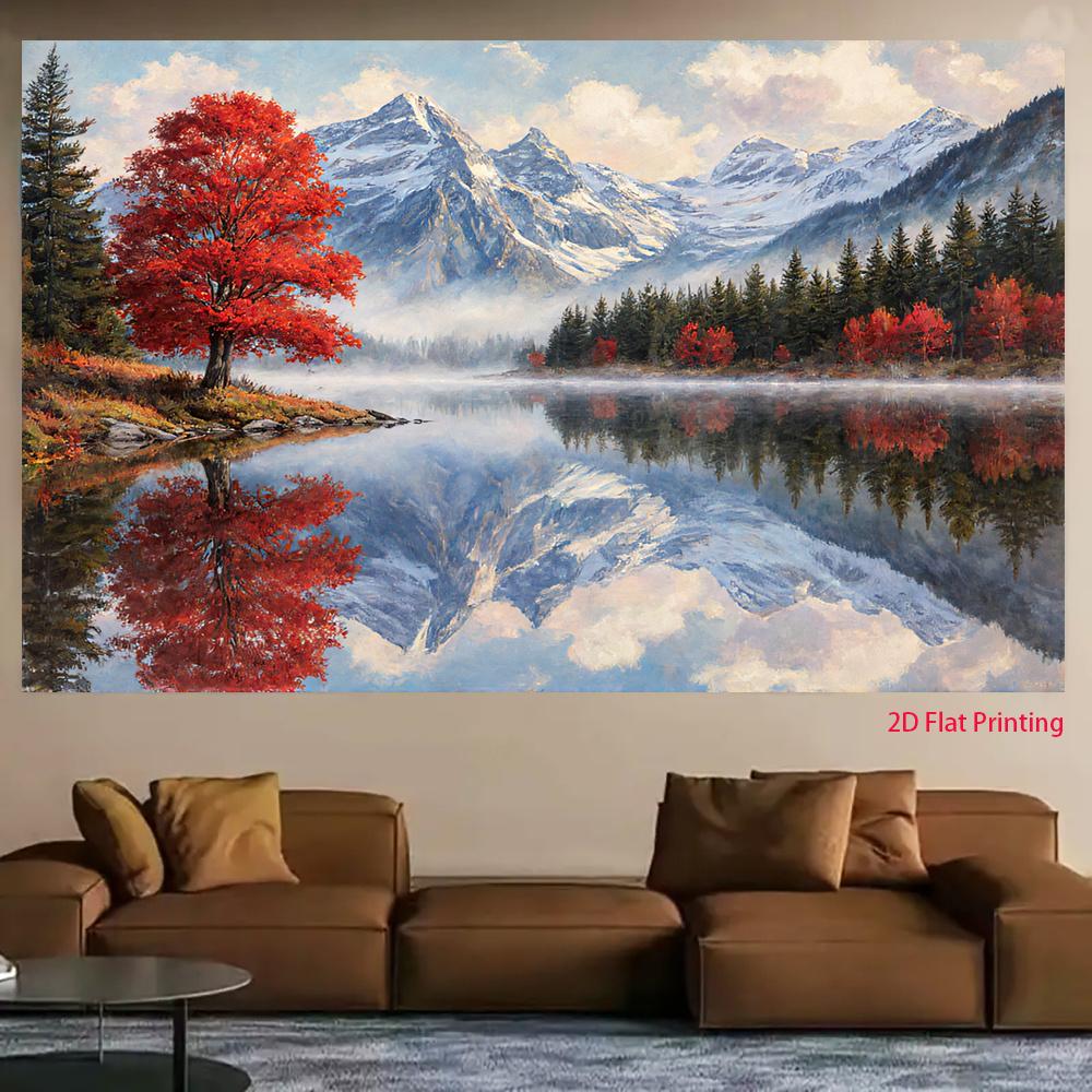 2D Plane, 1 Piece of Synthetic Scene Background Fabric for Autumn and Winter Seasons, Suitable for Birthdays and Festivals