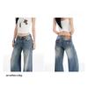 Low Rise Wide Leg Jeans Women Plus Size Relaxed Fit Straight Cut Denim Pants Vintage Washed Casual Style