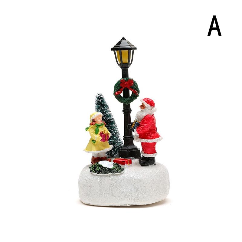 

Christmas Decorations Snowman Christmas Tree Resin Figurines Landscape Home Table Ornaments New Year Holiday Decoration Gifts