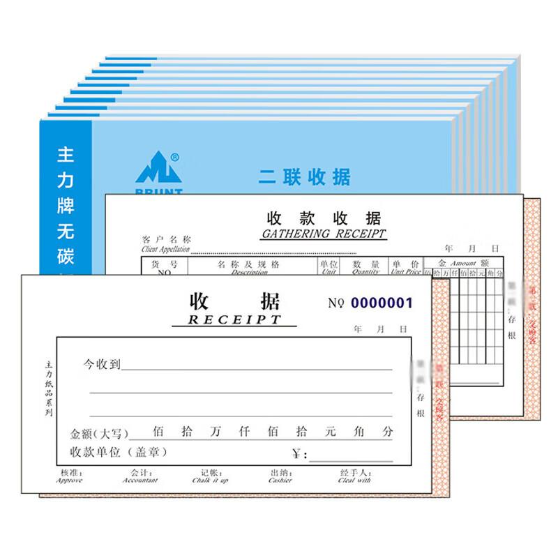 BRUNT Carbonless Receipt Books (20-Pack)