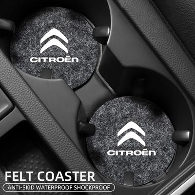 1/2Pcs Hot Sale Car Coasters Cup Holder Mats Anti-Slip Cup Pad Accessories For C4 C5 C3 C2 C1 C4L C6 Picasso Saxo VTS