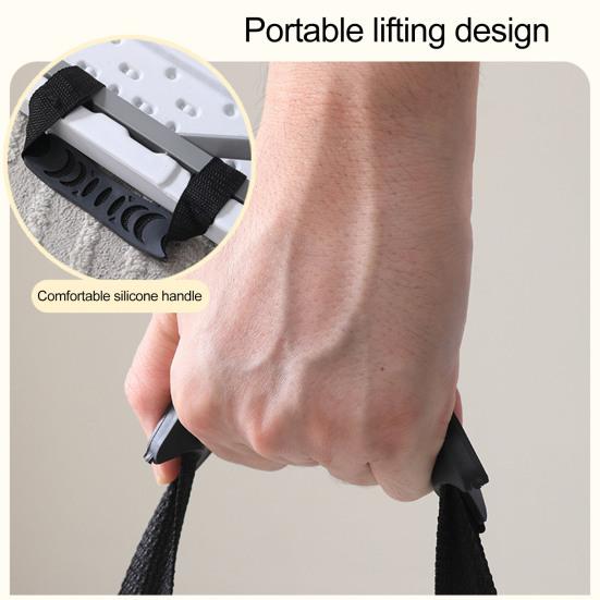 Portable Camping Folding Table with Handle Lightweight Heavy Duty Metal Frame HDPE Top Fold-in-Half Desk Outdoor Hiking Backpacking BBQ Collapsible