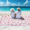 Pink Ribbon Bowknot Beach Towel flat print Coquette Aesthetic Microfiber Bath Towel for Girls Travel Pool Decor
