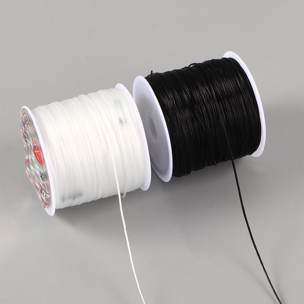 60m 0.8mm Flat Elastic Crystal Jewelry Cord Beading String Strong Stretchy Thread Cords For DIY Necklace Bracelet Jewelry Making
