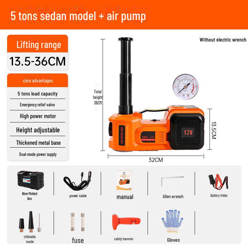 

Электрогидравлический домкрат ZS12V для внедорожников: Инструмент для замены шин «три в одном»