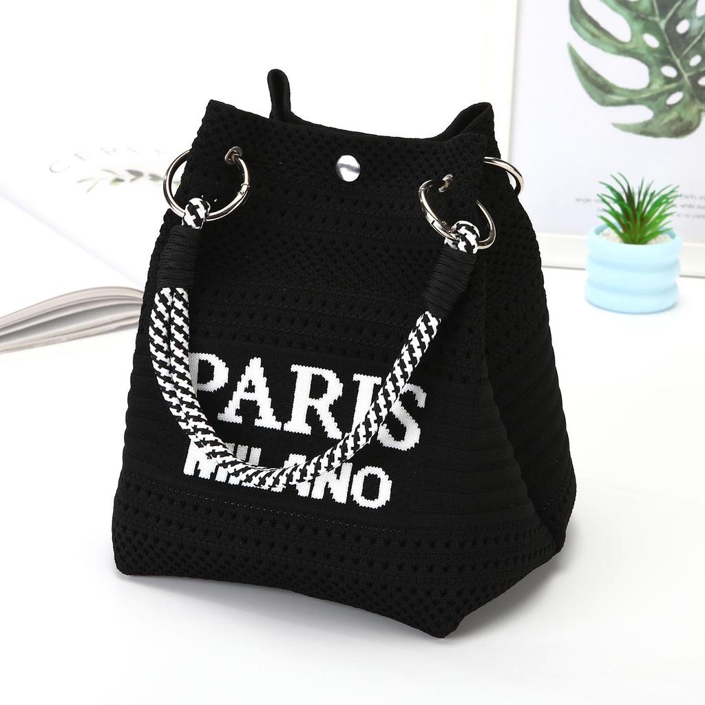 Stylish Women's Knitted Bucket Handbag – Casual, Versatile & Portable