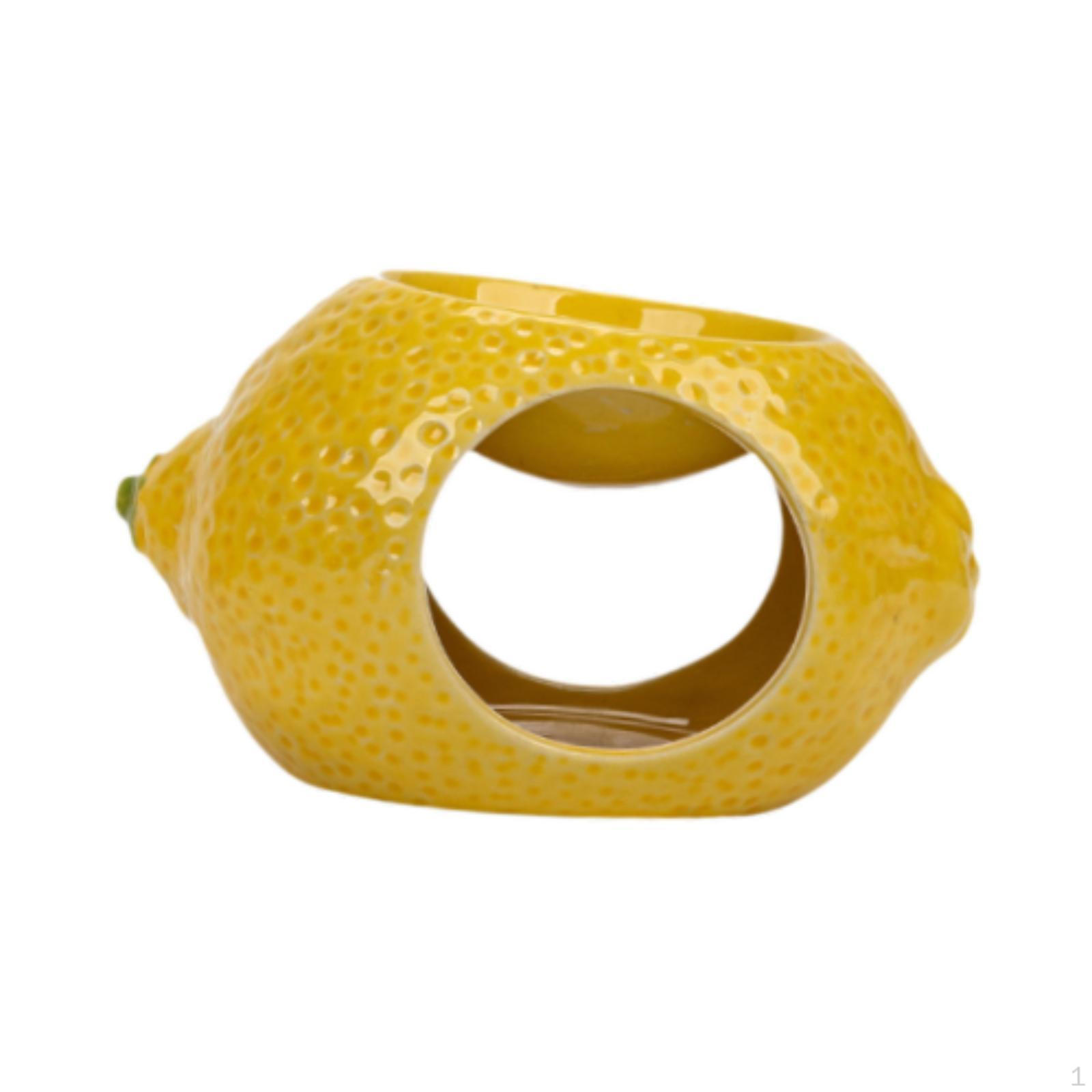 

Essential Oil Melt Burner,Ceramic, Aroma ,Candle Tealight Holder for Home Patio Bedroom Balcony lemon