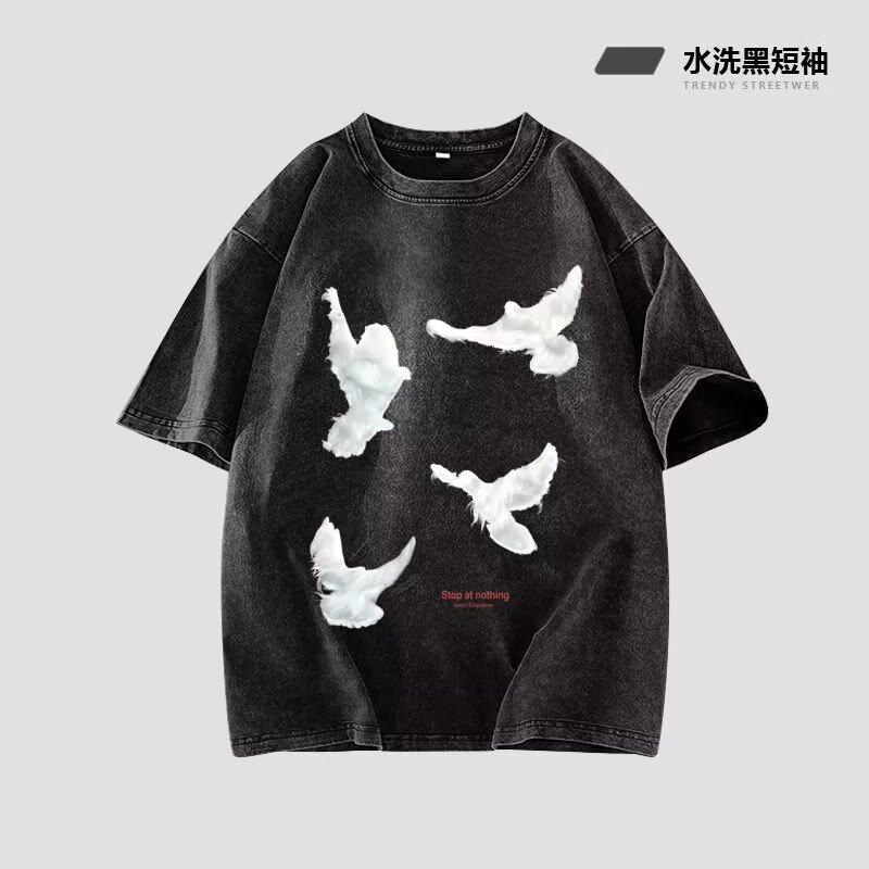 

2025Men s Summer New Trendy Casual Sleeveless Vest for Male Students, Loose Fit, Versatile, Sweat-Absorbent, Washed Vintage Style T T-shirt Vest M сірий колір