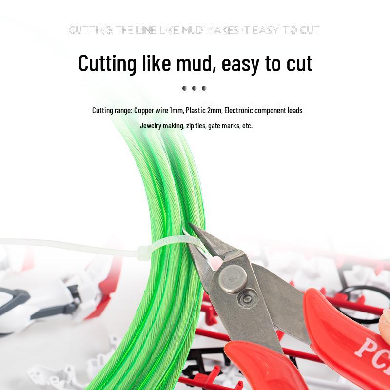 Industrial 170 Reinforced Angled Cutters with 2.8mm Thick Iron Wire Nibs for Plastic Gates