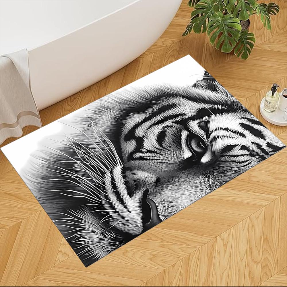 Wild Tiger In Jungle Non-Slip Home Carpet Design for Office Decor Living Room Bedroom Gift