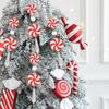 Candy Ornaments 12 Pieces Christmas Decorations Craft Acrylic Peppermint Candy Pendant Craft For Home Wreaths Parties Car Garden
