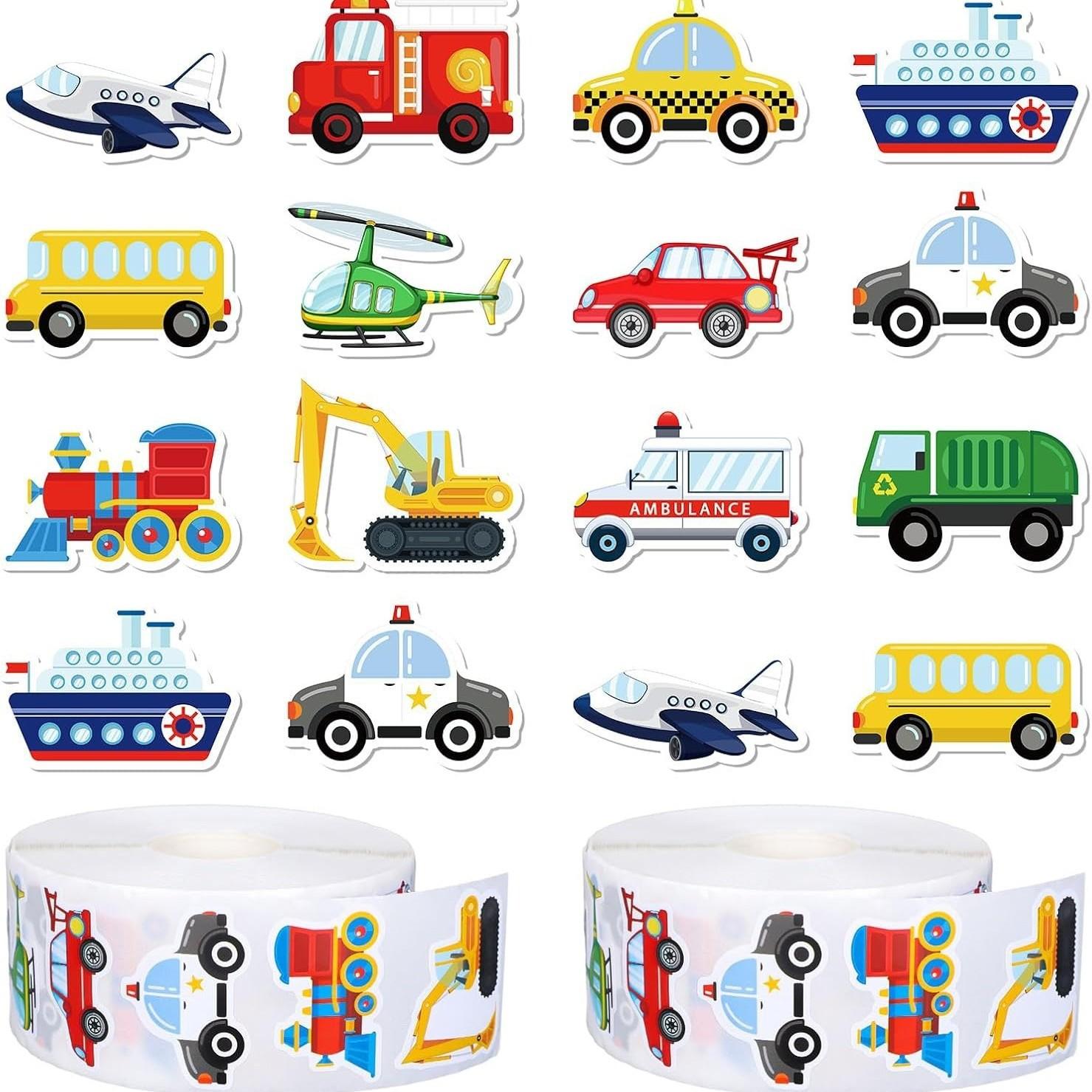 Yto Toy Unisex 100-500Pcs Cartoon First-Class Transportation High-Standard Vehicles Premium-Quality Stickers Superior-Grade Birthday High-Standard Wedding