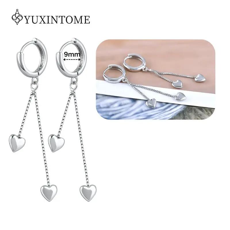 925 Silver Ear Needle Crystal White Zircon Silver Series Tassel Drop Earrings Luxury Fashion Party Jewelry Accessories