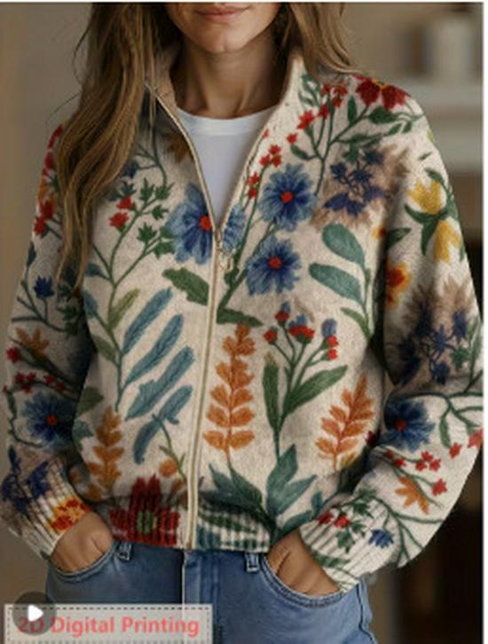 2026 Stampa 3D Autunno/Inverno Oversize Street Style Color Blocking Zip Felpa Finta Maglia