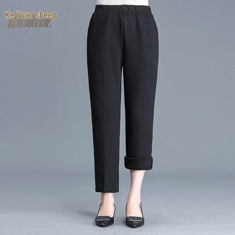 

Keyuan Senior Women s Fleece-Lined Elastic Waist Casual Pants 3XL
