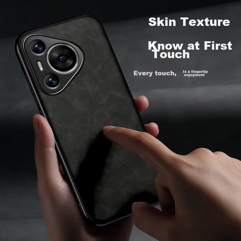 Phone Case for Huawei Pura70, Protective Cover for Huawei Pura70, Skin-Like New Matte Lens Full Protection Silicone Simple Design - Black