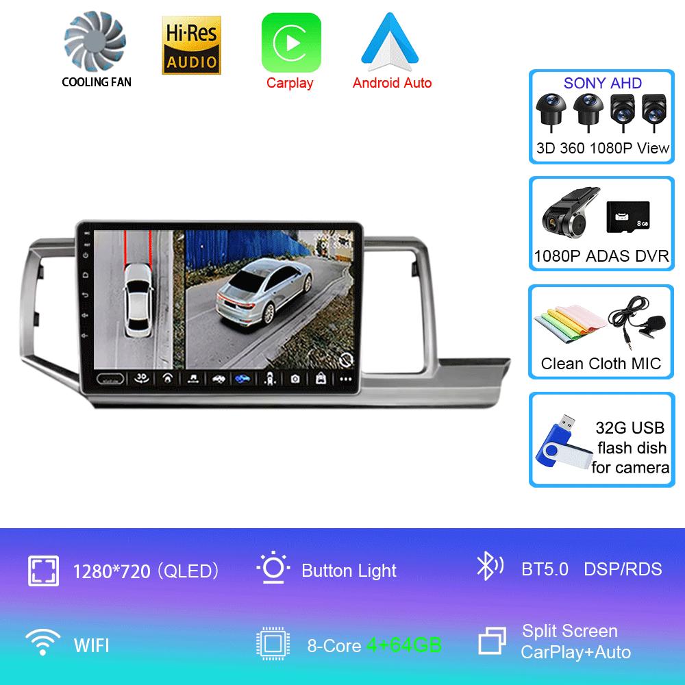 Android 14 Car Radio For Honda Stepwgn 2009-2013-2015 Multimedia Video Player Stereo Navigation GPS Carplay Android Auto WIFI