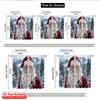 2pcs 2D Flat Printing Merry Christmas Curtain Santa Claus Painting Gifts Snow Polyester Without Electricity 0 Perfect for Photo