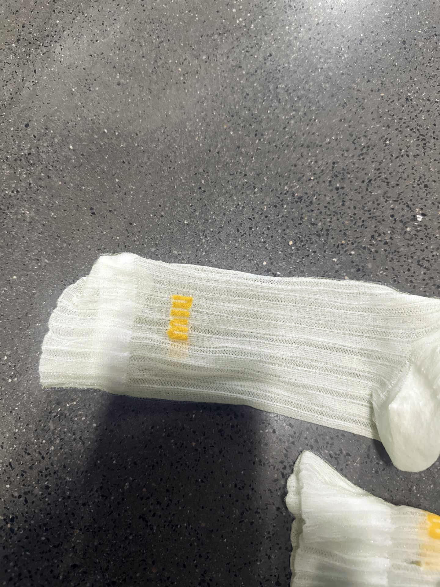 Ribbed Crew Socks with Embroidered Lettering Comfortable Breathable Stretch Knit Design for Everyday Wear One Size