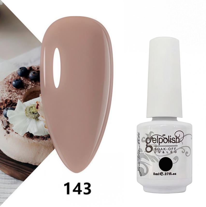 Amber Gel Polish Set: Gel Polish Manicure Kit with Whitening, Base Coat, and Sealer.