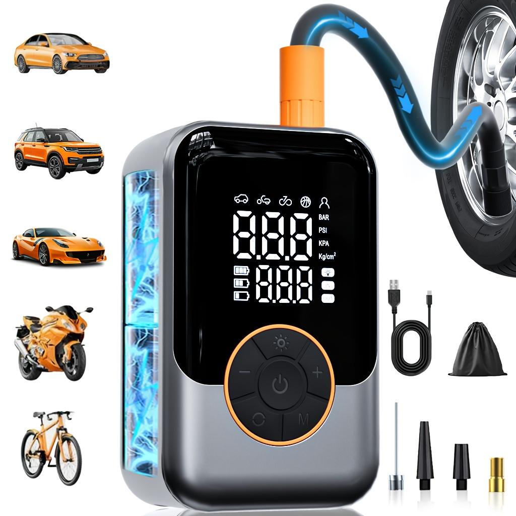 

Portable wireless air pump with digital pressure gauge, built-in LED light and automatic pressure maintenance design, one-key smart air compressor Wireless Digital Display