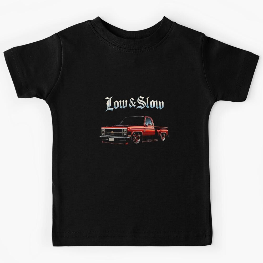 Low & Slow Chevy C10 Slammed Classic Truck with Deep Candy Paint Kids T-Shirt 110