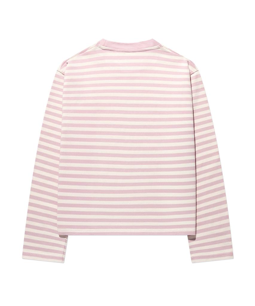 COVERNAT WOMAN Striped Long Sleeve Light Pink