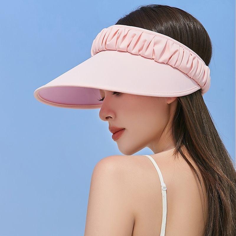 Hut Damenmode Plissee Koreanische Version Sonnenschutz Leere Zylinder Stirnband UV-Sonnenschutzhut Damen Sonnenschutzhut Sommer neuer Stil