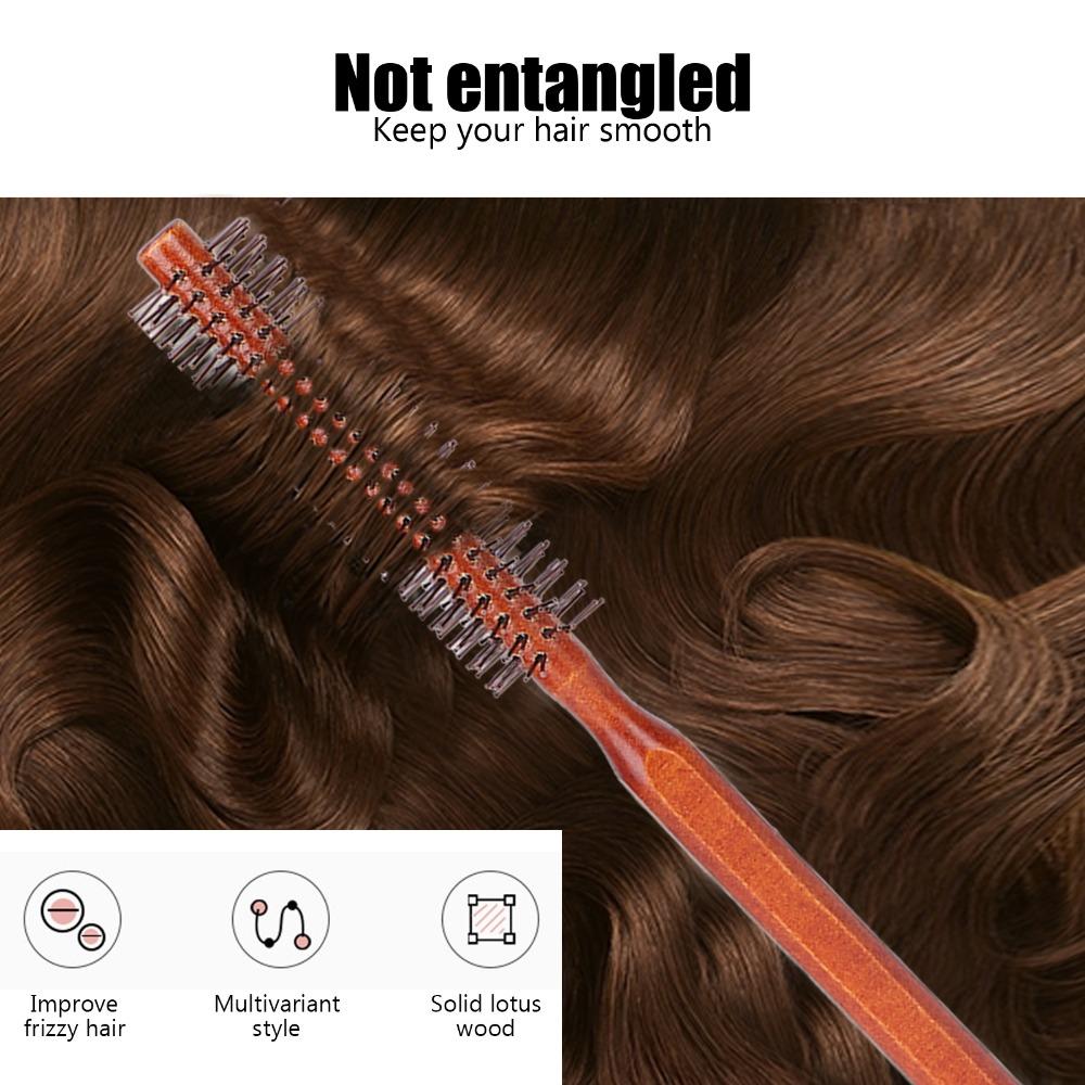 Nylon Bristles Round Styling Hair Brush Small Size Small Round Brush Home Use