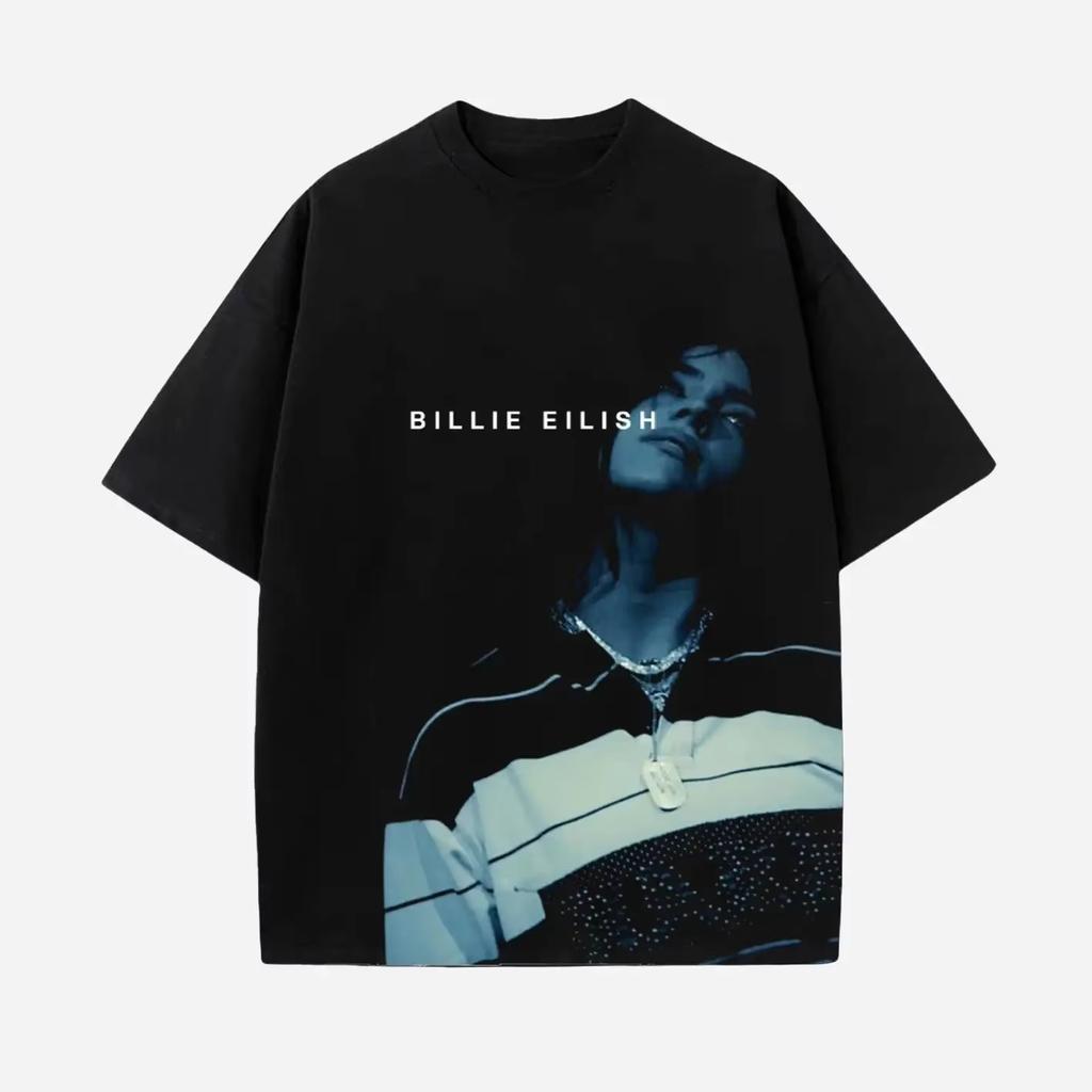 SpringSummer Fashion Merchandise of Singer BILLIE EILISH Unisexs and Womens American High Street HipHop TShirts