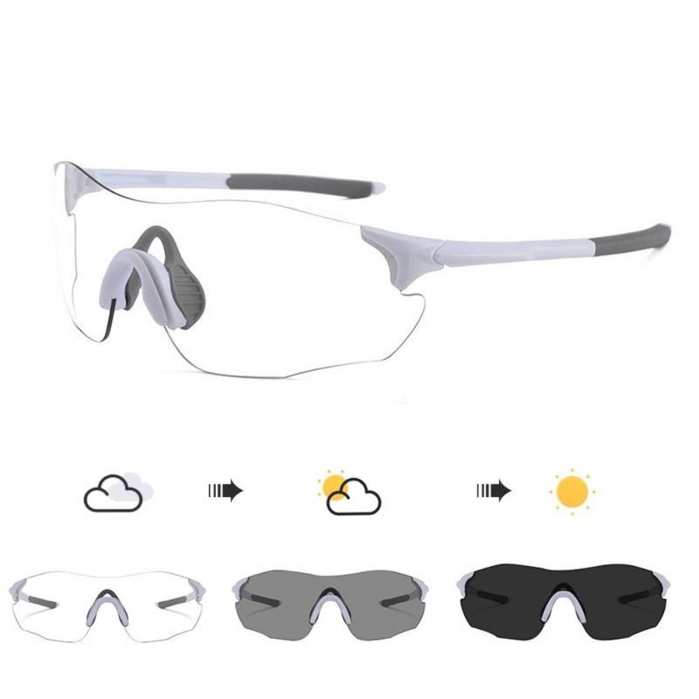 Photochromic Sports Sunglasses Lightweight Rimless Wraparound Unisex Cycling Driving Goggles UV Protection Outdoor Fashion Eyewe
