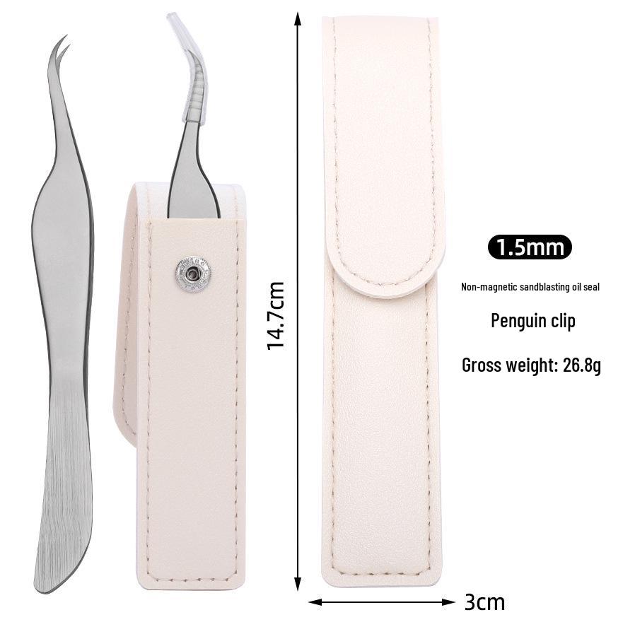 Non-Magnetic Heat-Treated Precision Eyelash Tweezers for Lash Artists - Chinese Curved for Grafting, Blooming, and Separating.
