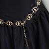 Women Metal Double Ring Waist Chain Summer Stylish Jewelry Chain Accessory