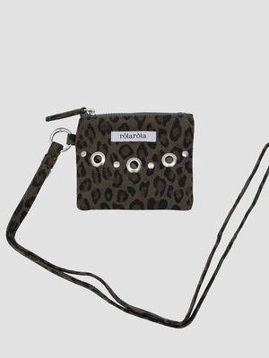 ROLAROLA LEOPARD MinI Bag STRAP Keyring CHARCOAL