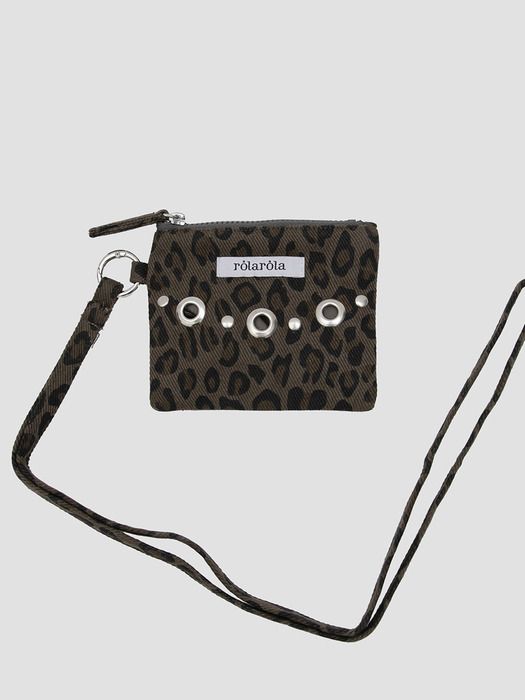 

ROLAROLA LEOPARD Міні-сумка РЕМІНЕЦЬ брелок ВУГІЛЬНИЙ CHARCOAL_FREE
