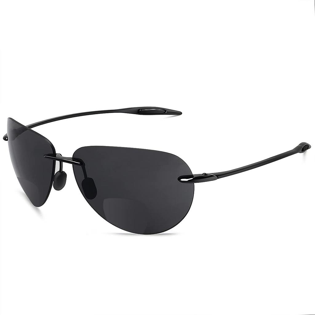MAXJULI Bifocal Sun Glasses Glasses for Ladies Men Lightweight TR90 TR90 Spectacle Frame Frame Ultra Lightweight and Sun Reading UV400 Protection