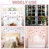 Cute Plush Pink Bow Door Curtain Kawaii Cutecore Room Decor 33" L X 35" W Fluffy Bowknot Purple Star Pentacle Garland Curtain for Women Bedroom Door