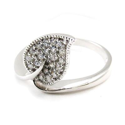 Silver Ring 'Goddess' White Silver (rhodium) - 10 Mm