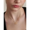 (925 Silver) Cubic Ring Ribbon Necklace Nz2176