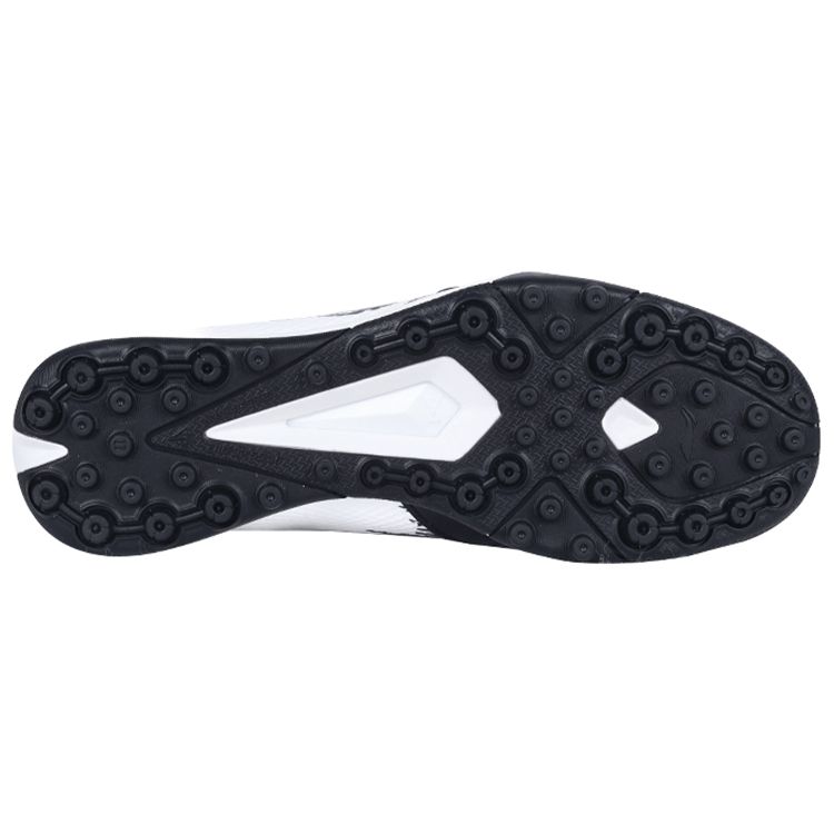 Li-Ning Synthetic Leather TF Studded Shock Absorbing Non-Slip Durable Football Shoes Men Football Shoes Black White ASTS007-1
