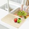 Nonslip Kitchen Dish Drainer Pad Large size Dish Drying Mat Silicone Draining Board Mat  Countertop