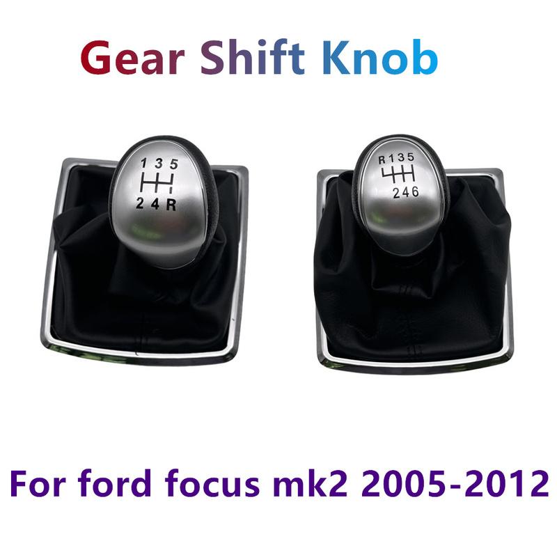 For Ford Focus Mk2 2005-2012 New 5/6 Speed Gear Shift Knob Lever HandBall Gaiter Boot Leather Cover High Quality Car Accessories