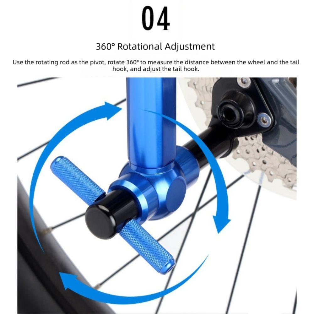 Blue Bicycle Derailleur Aligner Hanger 360° Rotation Bike Tail Hook Bike Hook Aligner MTB Bike