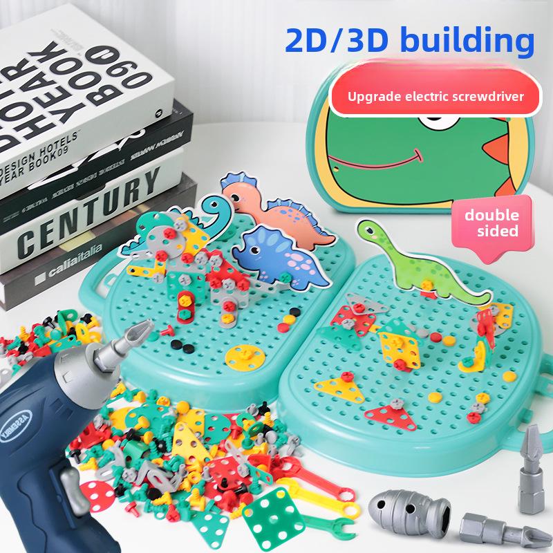 Assembly Toolbox for Kids: Electric Drill & Screwdriver Set with Disassemblable Screws