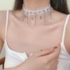 Star tassel pendant white lace collarbone chain choker collar necklace light luxury high-end jewelry women