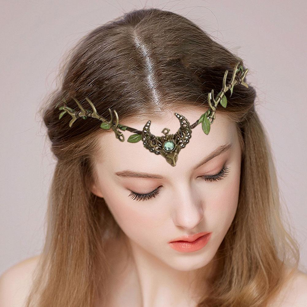 Elven Crown Elf Tiara Vine Headpiece Fairy Witch Diadema Crown Gothic Headband Woodland Dress Bridal Wedding Hair Accessories