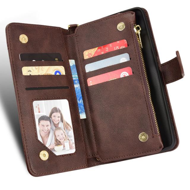 Pełna ochrona skórzane etui na telefon komórkowy do Samsung Galaxy Z Fold 3 Fold3 5g gniazdo karty modne etui do Samsung Z Fold 3