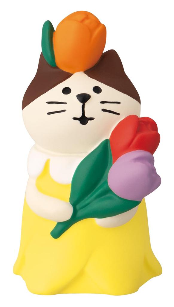 Decor Corporation concombre Flower Cat Tulip Size Approx. W2.8 D2.7 H5 ZCB-38926