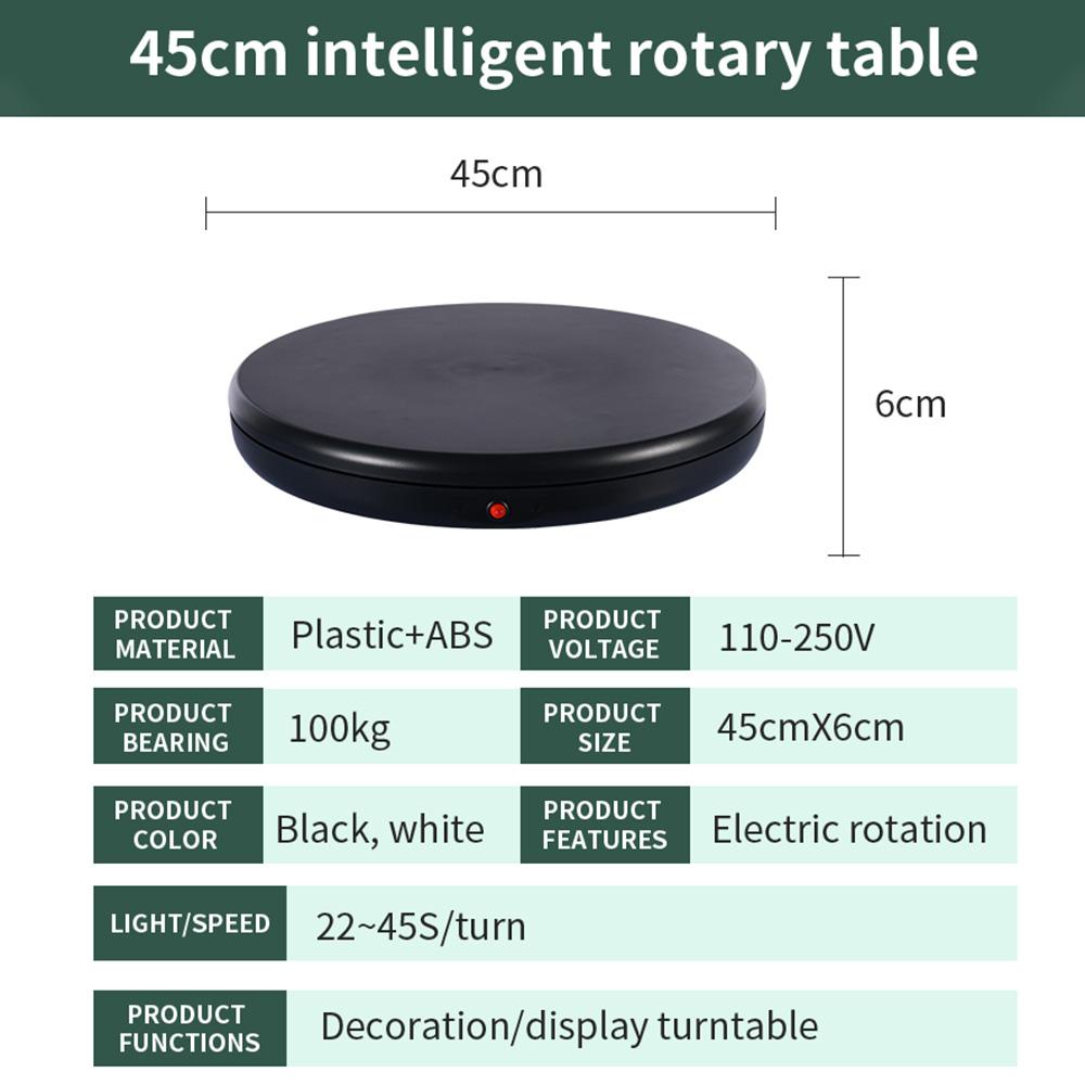 45CM/17.7in Motorized Rotating Display Stand Display Base 360 Degrees Rotatable Electric Potography